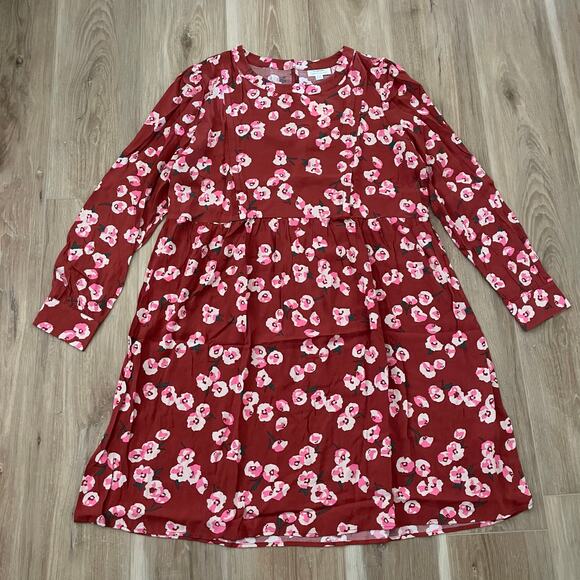 Seraphine Amber Maternity & Nursing Woven Dress Floral Rust 12 - Picture 1 of 11